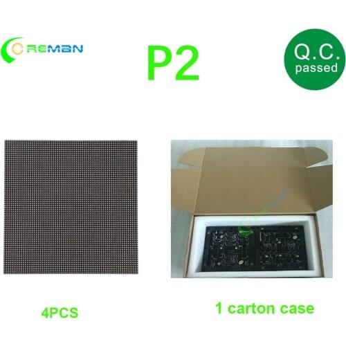 P2 indoor led module 128mm x 128mm 64x64 pixel , HD led screen module rgb led matrix 4pcs add one carton case