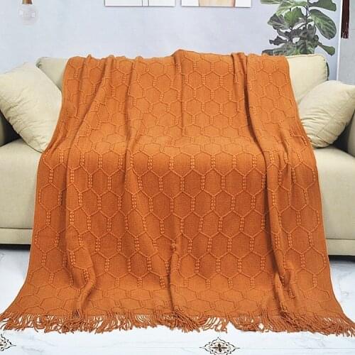 Nordic Bed Tail Throw Blanket Office Lunch Break Rug Sofa Cover Carpet Bohemian Knitted Air-conditioned Blankets Decoration