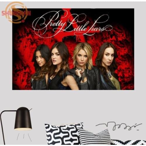 Custom pretty little liar Canvas Silk Fabric Poster Custom Cloth wall poster for Living Room Home Decor H0330HX34