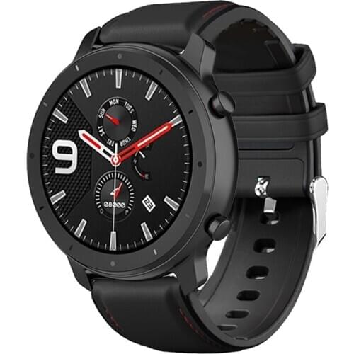 Bracelet For Amazfit GTR 47mm Leather+Silicone Wrist Strap For Xiaomi Amazfit Pace / Stratos 1 2 3 / GTR2 / GTR 2e Watchband