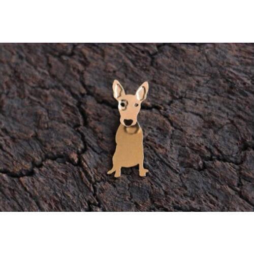 Wholesale Bull Terrier Earrings , Bull Terrier Jewelry , Gold Dog Ear , Front Back Earrings , Dog Portrait ,12pcs/lot