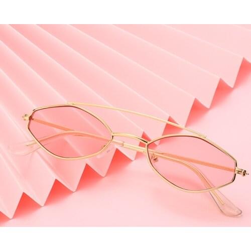 2020 Women Cat Eye Sunglasses Cute Sexy Brand Designer Summer Retro Small Frame Cateye Double Bridge Sun Glasses
