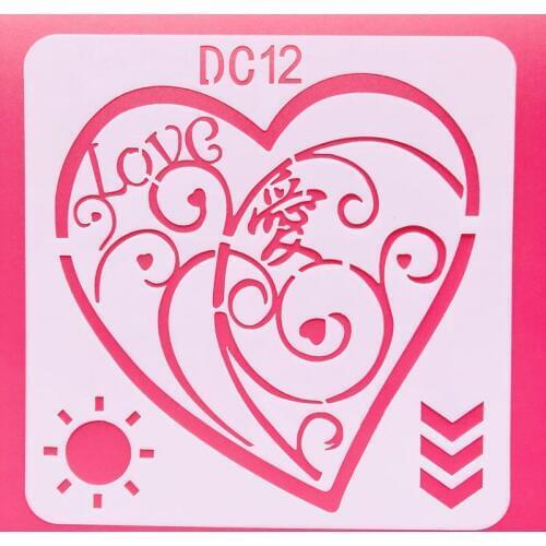 Chinese Love Stencil for Painting Scrap Booking Baking DIY Craft Creative Stationery Wholesale Free Shipping Accept Custom