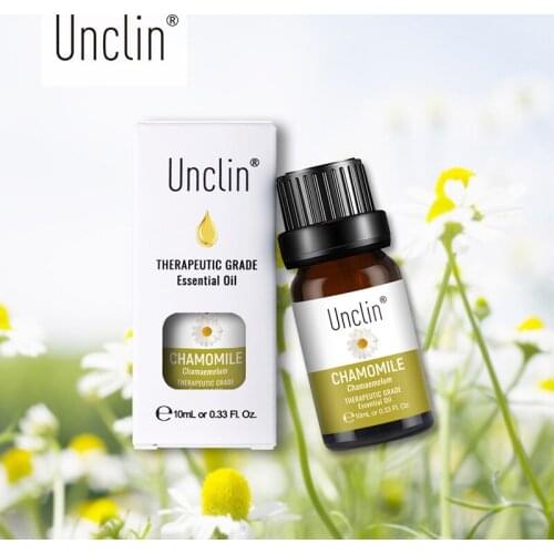 Unclin 10ml Chamomile Pure Essential Oils With Gift Box For Aromatherapy Calmness Purify Air Massage Essential Oil Humidifier