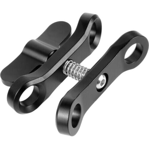 CNC Butterfly Clip Diving Clamp Light Connector Ball Head Mount Tripod Adapter for Go Pro 7 Sports SLR Cameras Underwater