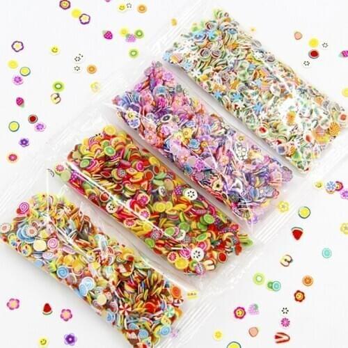 1000Pcs/Pack Clay Resin Fillings Craft Fruit Leaf Flowers Pattern Mixed Filler for DIY Epoxy Resin Jewelry Nail Decor