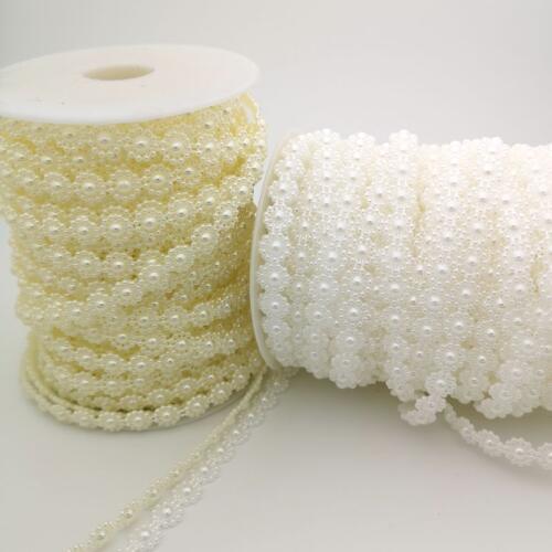 3Meters/lot Fishing Line Artificial Pearls Beads Chain For DIY Garland Wedding Party Decoration Supplies Bride Flowers Accessor