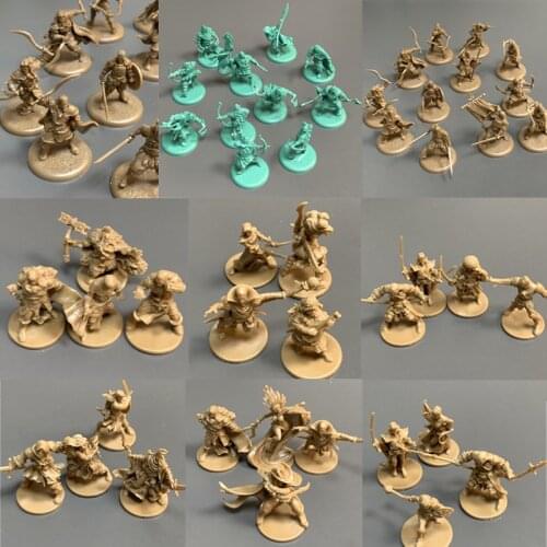 Random 7/14Pcs Heroes Warrior Zombicide Black Plague Miniatures Board Game Figures Role Playing TRPG Model Toy