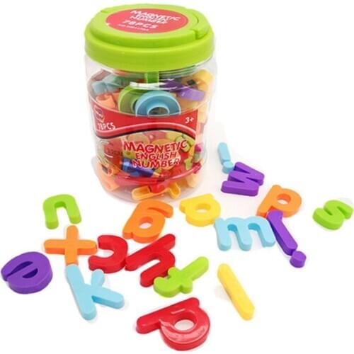 Magnetic Letters and Numbers Alphabet Refrigerator Magnets Fridge Stickers Magnets Kids Toys Gift Souvenir, 78 Pcs