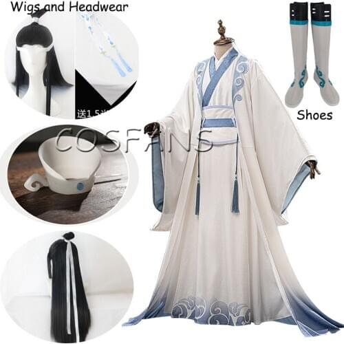 Anime Mo Dao Zu Shi Cosplay Lan Xi Chen Adult Ver Costume Men Anime Mo Dao Zu Shi Cosplay Costume Lan Xichen Wigs and shoes