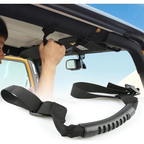 Car Handle Bar Frame Modified Grab Grip Roof Door Pull Rope Anti-slip For Jeep Wrangler 1987-2019 YJ TJ LJ JK JL