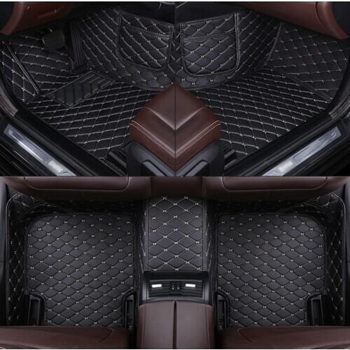 Custom Phone pocket car floor mats for toyota 4 Runner 86 Auris avalon c-hr corolla rav4 CAMRY carpet alfombra Durable leather