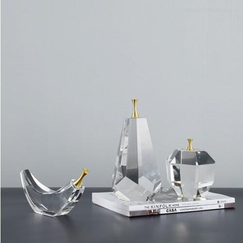 Banana pear apple crystal model simple home decoration display model bedroom decoration living room decoration fruit model