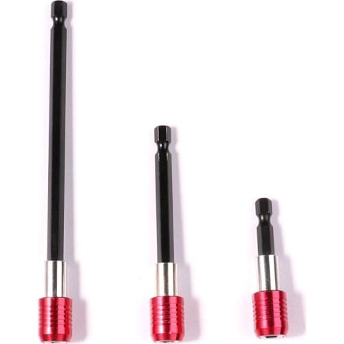 60mm 100mm 150mm 1/4 Inch Hex Shank Quick Release Screwdriver Magnetic Drill Bit Holder Extension Rod Bar Power Accessories
