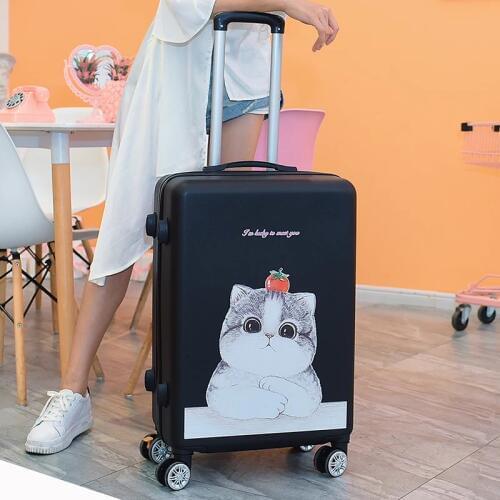 20"22"24"26"carry-on Suitcase with wheels Girl and kids pink lovely luggage travel bag trolley bags students red cute suitcases