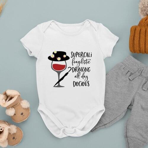 Baby Jumpsuit Printing Disney Series Kawaii Outdoor Summer New Products 0-24M Newborn Romper Dropship Wine Glass Princess Trend