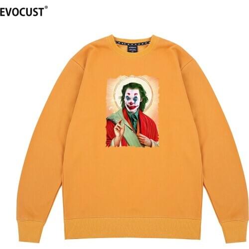 Joker Joaquin Phoenix Virgin Mary smoking movie funny Sweatshirts Hoodies men women unisex Combed Cotton