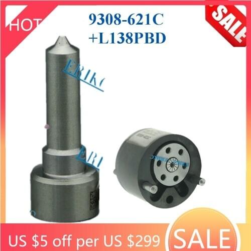 ERIKC Injector Valve 9308-621C Nozzle L138PBD Repair kits 7135-649 CR Injector Spray Nozzle for Inyector EJBR02601Z Rexton 2.7L