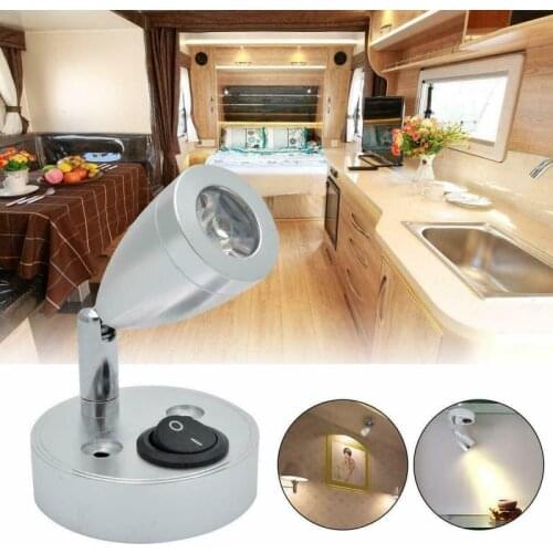 Caravan Accessories RV Wall Lamp DC12V 3000K Warm White LED Spot Reading Light Caravan Interior Drop Shipping