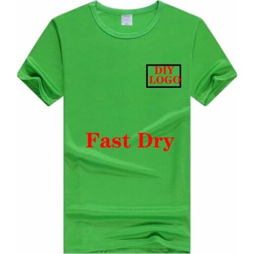 Free Custom Logo Printed Personalized Men Women T Shirts Customized Text Photo Printing DIY AD Team Couple Fast Dry T shirt