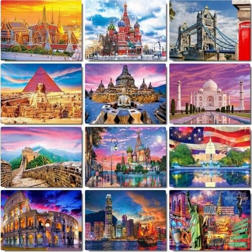 Настенные картины пейзажи Huacan China At AliExpress