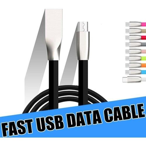 Fast Charging Micro USB Cables 2.4A 1M Type C Lightning Phone Charger Cable Zinc Alloy Charging Cord For Iphone 11 Samsung LG