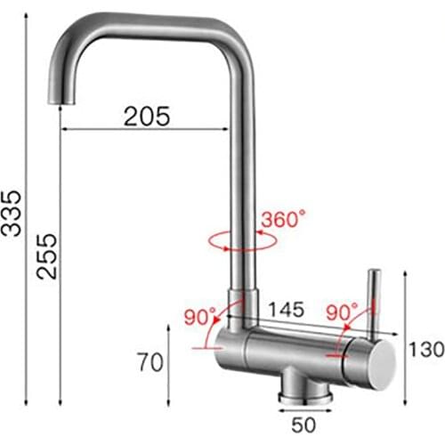 Kitchen Stainless Steel Cold and Hot Water Faucet 360 Degree Rotatable Sink Folding Tap Suitable for Inner Opening Window