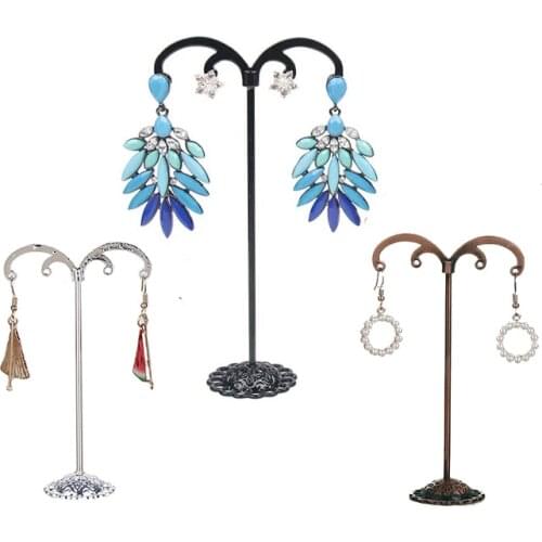 3Pcs/set Metal Earring Display Stand Jewelry Display Rack Earring Organizer Holder