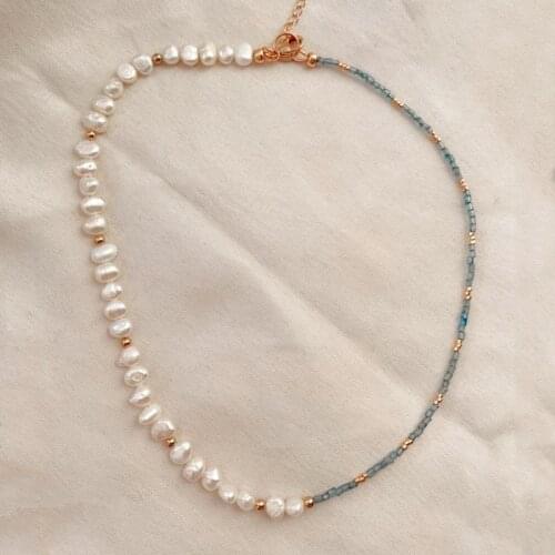 Fashionable Exquisite Irregular Pearl Necklace 2021 Summer New Beaded Jewelry For Women Charm Aesthetic Freshwater Pearl Choker