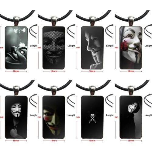 Fashion Necklace Handmade Rectangle Shape Choker Necklace Jewelry Multi Designs For Women Gift Anonymous Mask