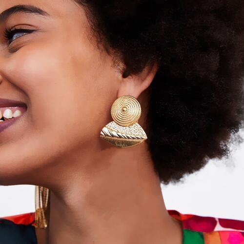 Fashion Statement Earrings Geometric Earrings For Women Gold Color Metal Tassel Dangle Earing Modern Jewelry oorbellen