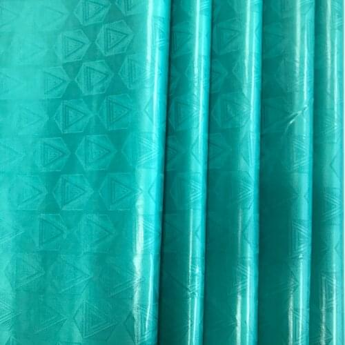 Mint Green Best Quality!! 5 Yards Bazin Riche Fabric For Men With Good Smell 100% Cotton African Senegal Basin Riche Material