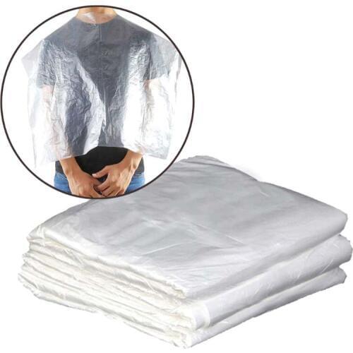 100Pcs Disposable Waterproof Barber Cape Hairdressing Shawl Barbershop Apron