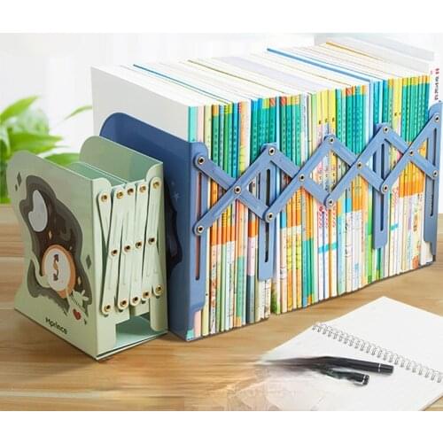 1PC Kawaii Flamingo Metal Desk Book Holder Retractable Bookends Students Desk Organizer Office School Home Bookshelf Stationery