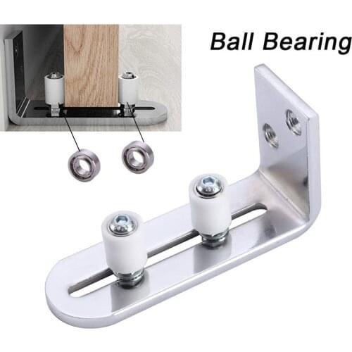 Adjustable Sliding Bottom Floor Guide Clips W/ Screws Wall Mount Floor Bottom Guide Door Stay Roller Sliding Door Fittings