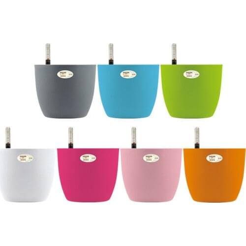 Modern Style Mini/Small/Medium/Large Four Colors Self Watering Pot Plant Flower Planter Pot with Water Level Indicator