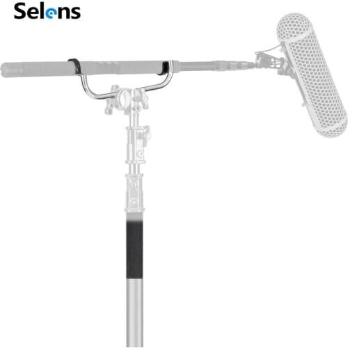 Selens Easy Hood Metal Audio Boom Pole Support Holder Stand For Microphone C-Stands