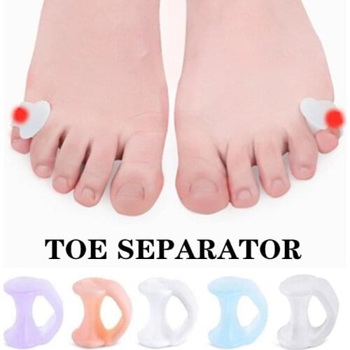 5Colors Relieve Foot Toe Pain Valgus Correctors Bunion Hallux Orthopedic Daily Silicone Little Toe Separator Thumb Separators