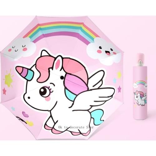 Folding ultra-light telescopic automatic umbrella for students, men and women, sun umbrellas, sun umbrellas for children