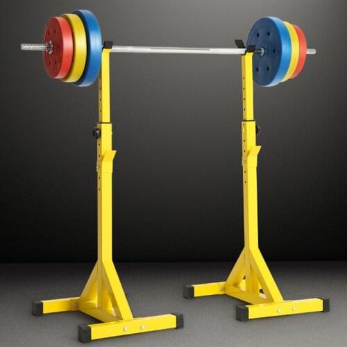 Yellow Black White Squat Rack Household Simple Split Barbell Rack
