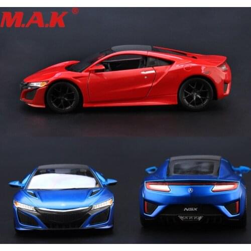 1:24 diecast car model Acura NSX sport racing car alloy model blue red color gift toys for kids and children for collections