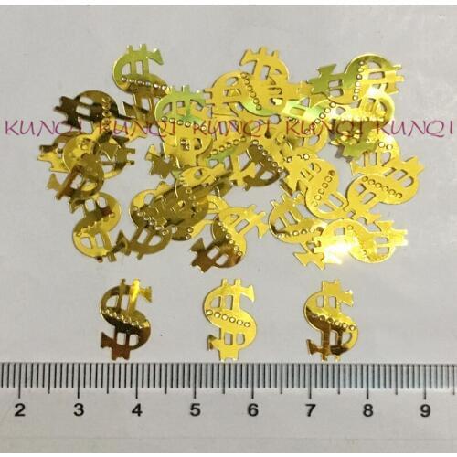 950pcs/1600pcs 8*17mm US Dollar Golden Sequin Paillette Sewing,Wedding Craft,Shows,Clothes,Hat Kids DIY Garment Accessory