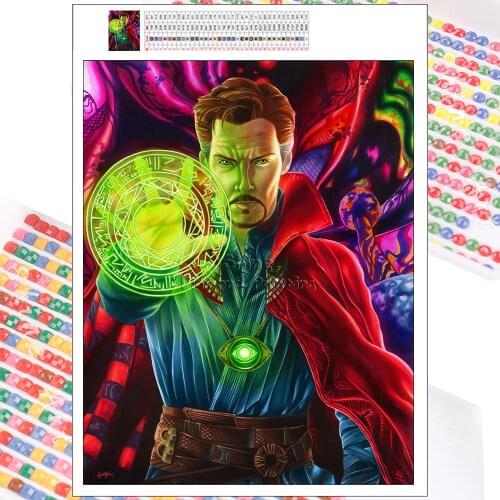 Diamond Painting Marvel Sorcerer Strange 5D DIY Art Cartoon Time Gem Mosaic Embroidery Hobby Full Drill Home Decor Children Gift
