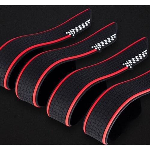 Car Accessories Car Door Sill Protector Black Rubber Strip Anti Kick Stickers Auto Threshold Protection Scuff Anti Scratch Strip