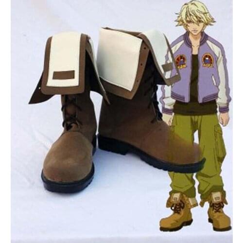 Tiger & Bunny Origami CycloneIvan Karelin Cosplay Boots Shoes Anime Party Cosplay Boots Custom Made Men Shoes