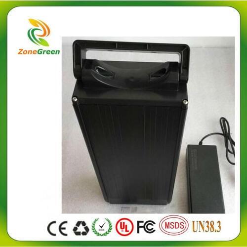 Black 48V 28AH for Panasonic cell electric bike battery rear rack battery 1000W BMS bike lithium battery Aluminum housing