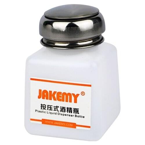 JAKEMY 120/180ML Plastic Liquid Dispenser Bottle Empty Alcohol Press Bottle Container Glue Residue Remover Clean Tools