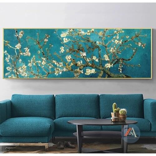 Van Gogh Almond Blossom Reproduction Large Size Wall Art Posters And Prints Impressionist Flowers Picture For Living Room
