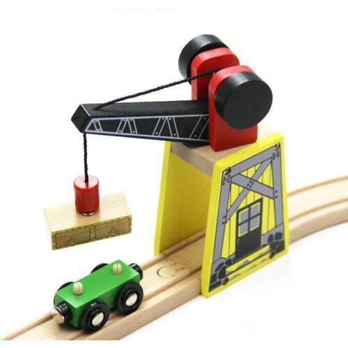 A Cool Gantry Crane Track Thom Wooden Train Track Railway Accessories Crane House Tender Compatible All Wooden Track Railway