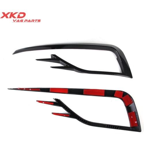 Carbon Fiber Fog Light Bumper Trim Frame Decoration Kit Fit For VW Golf MK7.5 5G0853665F 5G0853212H 5G0853211H